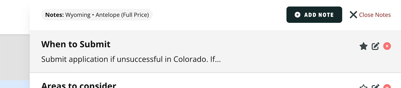 Set a note as Primary in DrawScout