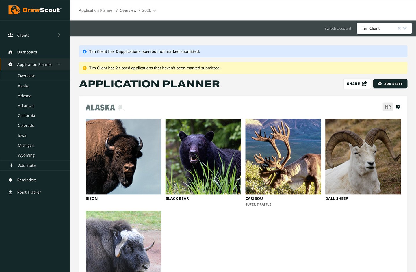 Toggle between connections