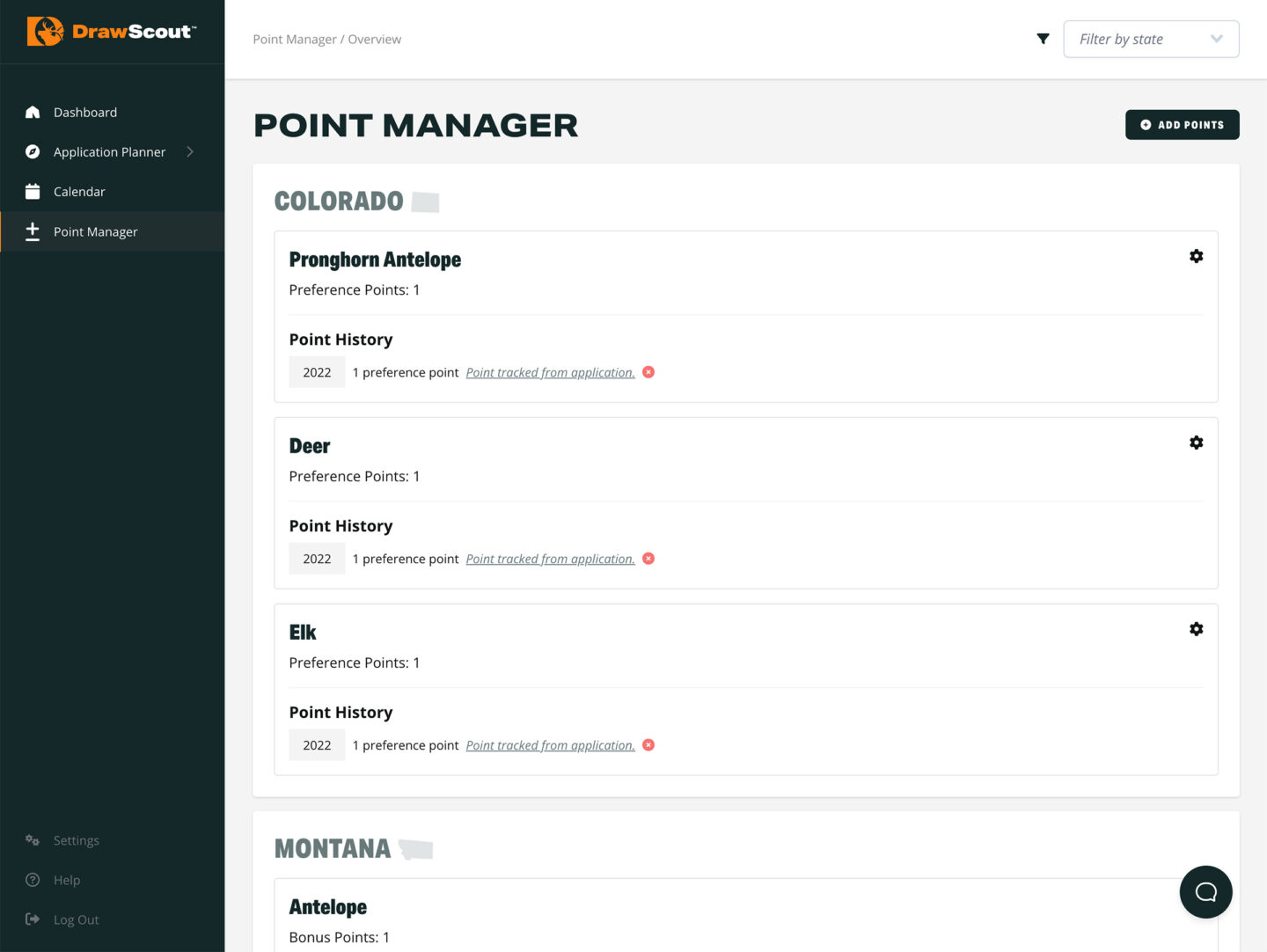 DrawScout Point Manager