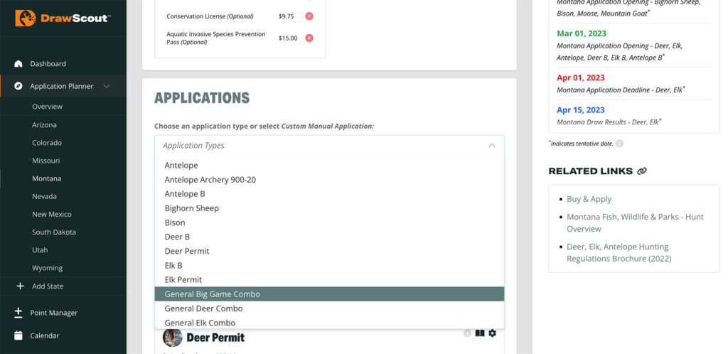 Montana Draw Preference and Bonus Points in 2023 DrawScout