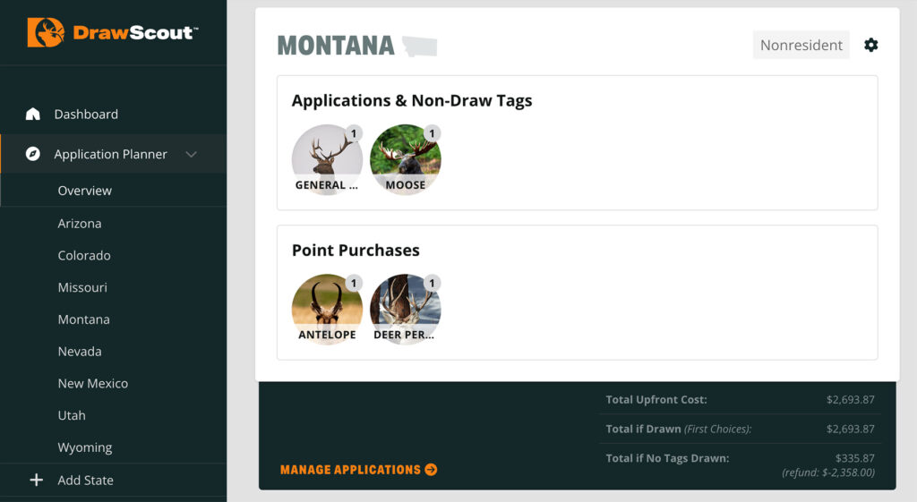 Montana Draw, Preference, and Bonus Points in 2023 DrawScout
