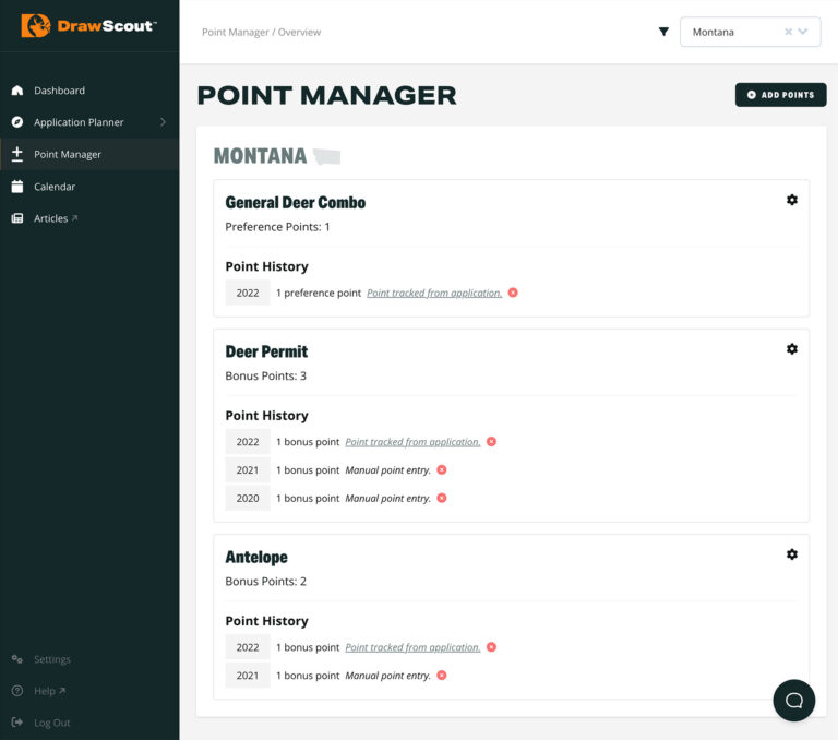 Montana Draw, Preference, and Bonus Points in 2023 DrawScout